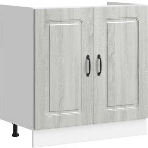 VidaXL Meuble bas pour évier Kalmar chêne sonoma bois ingénierie