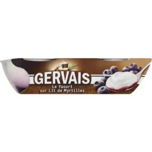 Danone Gervais - Yaourts bi couche saveur myrtilles - Les 2 pots de 115g