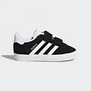 Adidas Gazelle CF I, Chaussons Mixte bébé, Noir (Negbas/Ftwbla 000), 21 EU