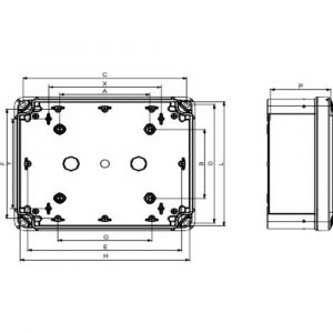 Image de Schneider Electric Boîtier mural NSYTBS16128 gris (RAL 7035) 121 x 164 x 87 ABS 2 pc(s)