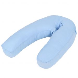 VidaXL Coussin de grossesse en forme de J 54 x 43 cm Bleu