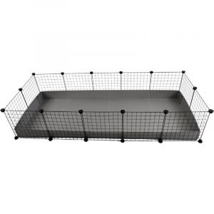 C&C Cage modulaire 5 x 2 Pig Rabbit Heg - Argent&eacute; - 180 x 75 x 37 cm