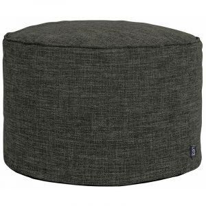 Image de Icon Pouf Rond -Alma- Gris Anthracite, Grand, 55cm x 35cm - Poufs de Salon