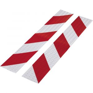 Image de Toolcraft Bande d'avertissement 1564046 rouge, argent (L x l) 400 mm x 60 mm 1 set