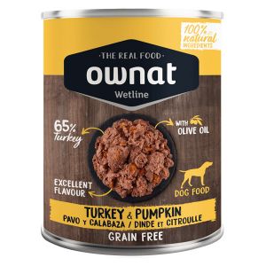 Image de Ownat Boîte Chien Wetline Sans céréales - Dinde et Citrouille - 400g