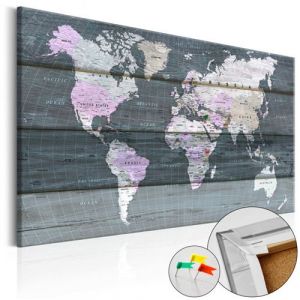 Artgeist Tableau en liège - Journey through the World [Cork Map] 60x40