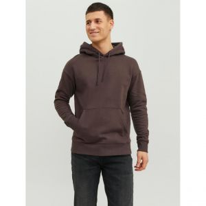 Jack & Jones Sweat à capuche Relaxed Fit Manches longues Marron foncé