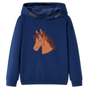 VidaXL Sweat-shirt à capuche pour enfants bleu marine 128 983402
