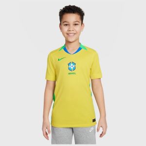 Maillot de foot Replica Nike Dri-FIT Br&eacute;sil 2025 Stadium Domicile (&eacute;quipe f&eacute;minine) pour ado - Jaune - Taille L - Unisex