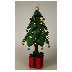 SAPIN DE NOËL LUMINEUX 25 LEDS CADEAU 25X25X70CM Multicolore