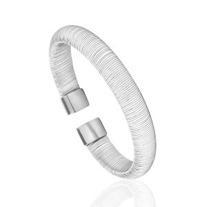 Cleor Jonc en Argent 925/1000 et Silicone Blanc