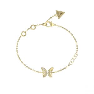 Bracelet Chrysalis Acier Doré Papillon Pavé De Zircons Cubiques