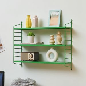 [en.casa] - tagère murale Strängnäs acier 50 x 60 x 15 cm vert pomme