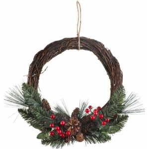 Ruedelafete Grande Couronne Forêt de Noël ˜ 32cm
