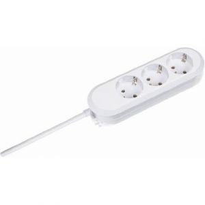 Bachmann 3x Schuko H05VV-F 3G 1.50mm2 16A/3680W 5m 3sortie(s) CA 5m Blanc multiprise