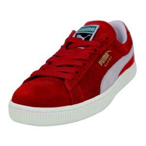 Puma Chaussure Basket Suede Classic+ pour Homme, Rouge/Blanc, Taille 36, Chaussures