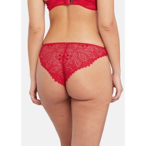Sans Complexe Slip dentelle et tulle Lisa Rouge - Taille 38/40;42/44;46/48