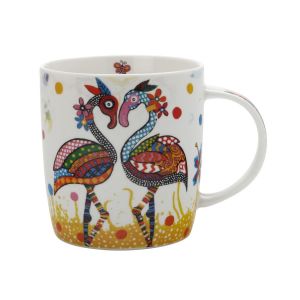Bruno Evrard création Maxwell & Williams Smile Style Mug flamant rose coloré dans une boîte cadeau, en porcelaine, multicolore, 370 ml