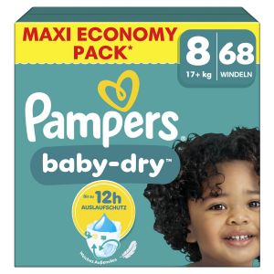 Pampers Couches Bébés Baby-dry 17+kg Taille 8 - Le Paquet De 68 Couches
