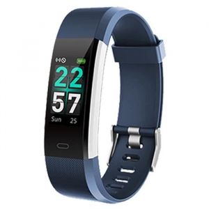 Montre Connect&eacute;e Smartwatch Marqueune Etanche IP68 Podom&egrave;tre pour iPhone Samsung Huawei Smartphone Femme Homme Bleu