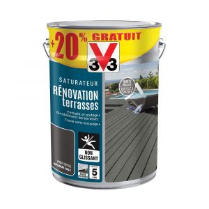 V33 Saturateur renovation terrasses - Bois grise - 6L