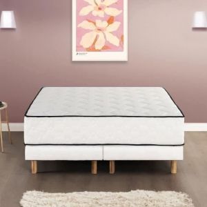 Deko Dream Ensemble matelas 180x200 cm + sommiers 2x90x200 cm - Ressorts ensachés - 7 zones de confort - 27 cm - Équilibré