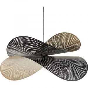 Beliani Lampe à Suspendre Noire en Métal à Assembler Design Moderne Lumière Ambiante Doyles