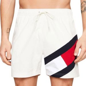 Tommy Hilfiger Homme Maillot de Bain SF Medium Drawstring Long, Blanc (Ivory), L