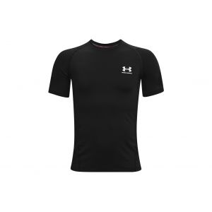 Under Armour T-shirt &agrave; manches courtes HeatGear Armour pour gar&ccedil;on Black - Taille YSM