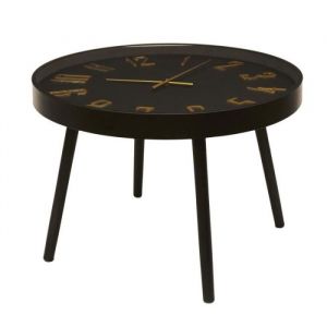Table Basse Horloge Lounge 70cm Noir
