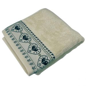 Lot de 2 gants de toilette RECIT D'HIVER 15x21 blanc ivoire