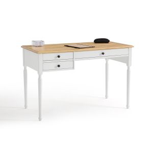 Image de Bureau pin m if Aut ntic Style Blanc/Bois Taille Taille Unique