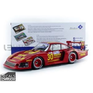 Solido Voiture Miniature de Collection 1-18 - PORSCHE 935 Mobydick - Riverside 1981 - Red / Yellow - 1805403 - Metal