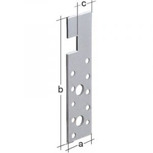 Alberts 338480 Ancrage IPN | galvanisé Sendzimir | hauteur de guidage 30 mm | 40 x 160 mm | Set de 50 pièces