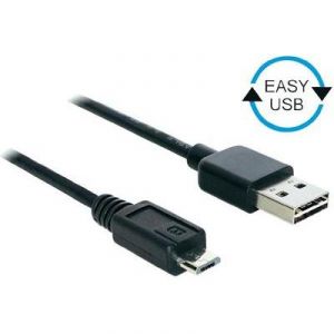 Delock 83368 - Câble USB 2.0 A mâle vers Micro-B mâle 3 m Noir
