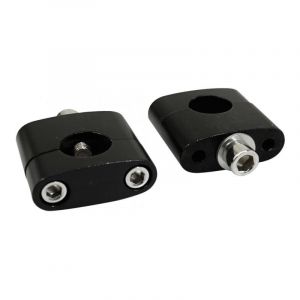 REPLAY Pontet de guidon universel standard alu diam 22,2mm entraxe 35mm noir mat (vis inox m7) (h45 x l53 x l20 mm) (paire)