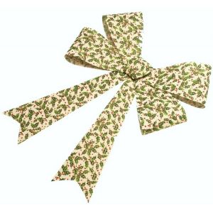 Ruedelafete Noeud pvc/Jute GÉANT 86cm décos Houx