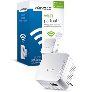 Devolo 9625 - Adaptateur CPL dLAN 550 WiFi sans prise gigogne