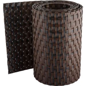 Bande brise vue en résine tressée pour clôture rigide 19 x 255 cm Marron et noir Marron Et Noir