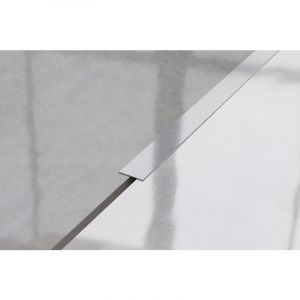 Ilcom - Bande murale d&eacute;corative en acier inoxydable 2cm x 244cm - Argent satin&eacute;