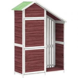Helloshop26 - Abri de jardin cabane cabanon maison de stockage remise extérieur hangar outils robuste moka 120 x 53,5 x 170 cm bois massif pin marron