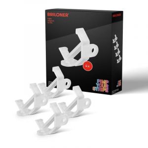 BRILONER - Pimp your Stripe set de 4 supports d'angle pour profilés en aluminium avec diffuseur, adaptateur d'angle, accessoires, montage d'angle, transparent