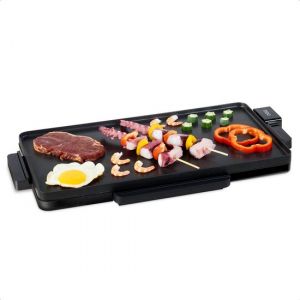 Moa Plaque de gril électrique - Gril Teppanyaki - Gril de table - Set gourmet - 2000W - Noir