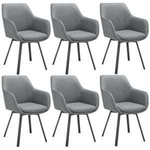 TecTake Chaise pivotante à accoudoirs rembourré avec dossier continu