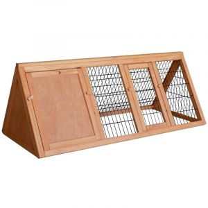 Clapier à lapin espace extérieur bois d'épicéa petits animaux enclos 118 cm extérieur 16_0002235