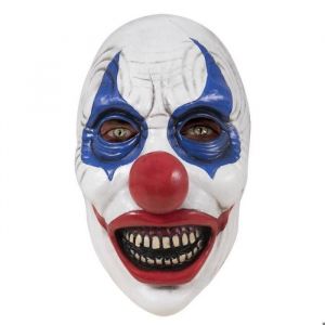Ptit Clown Masque latex de clown tueur blanc et bleu