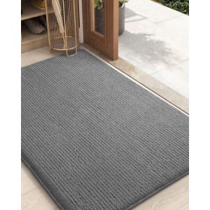 Paillasson 80 x 120 cm antid&eacute;rapant absorbant gris