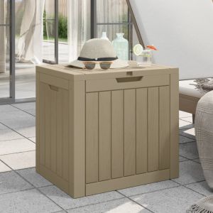 VidaXL Boîte de stockage de jardin marron clair 55,5x43x53 cm PP