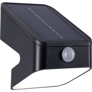 Solar L&egrave;che-mur LED Lesly D&eacute;tecteur de mouvement cr&eacute;pusculaire (IR) IP65 carr&eacute; 113x126mm 3000K 5,5W 400lm 3,7V Anthracite Mati&egrave;re plastique