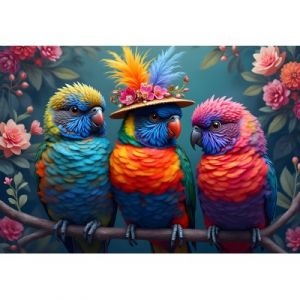 Bluebird Puzzle Perroquets Arc-en-Ciel